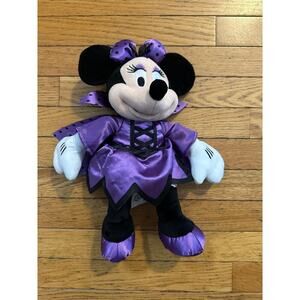 Disney Minnie Mouse Plush Vampire Witch Purple Costume Disney Store